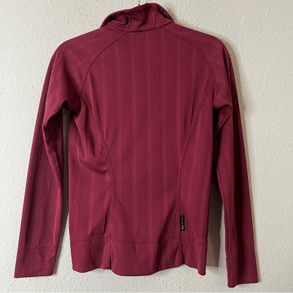 Merrell Long Sleeve Base Layer Quarter Zip Burgundy Size XS