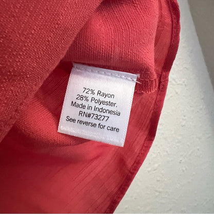 Nine West Button Down Tie Front Shirt Blouse Size Small