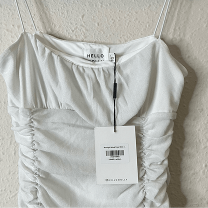 Hello Molly Moonlight Melody White Mini Dress NEW Size Large