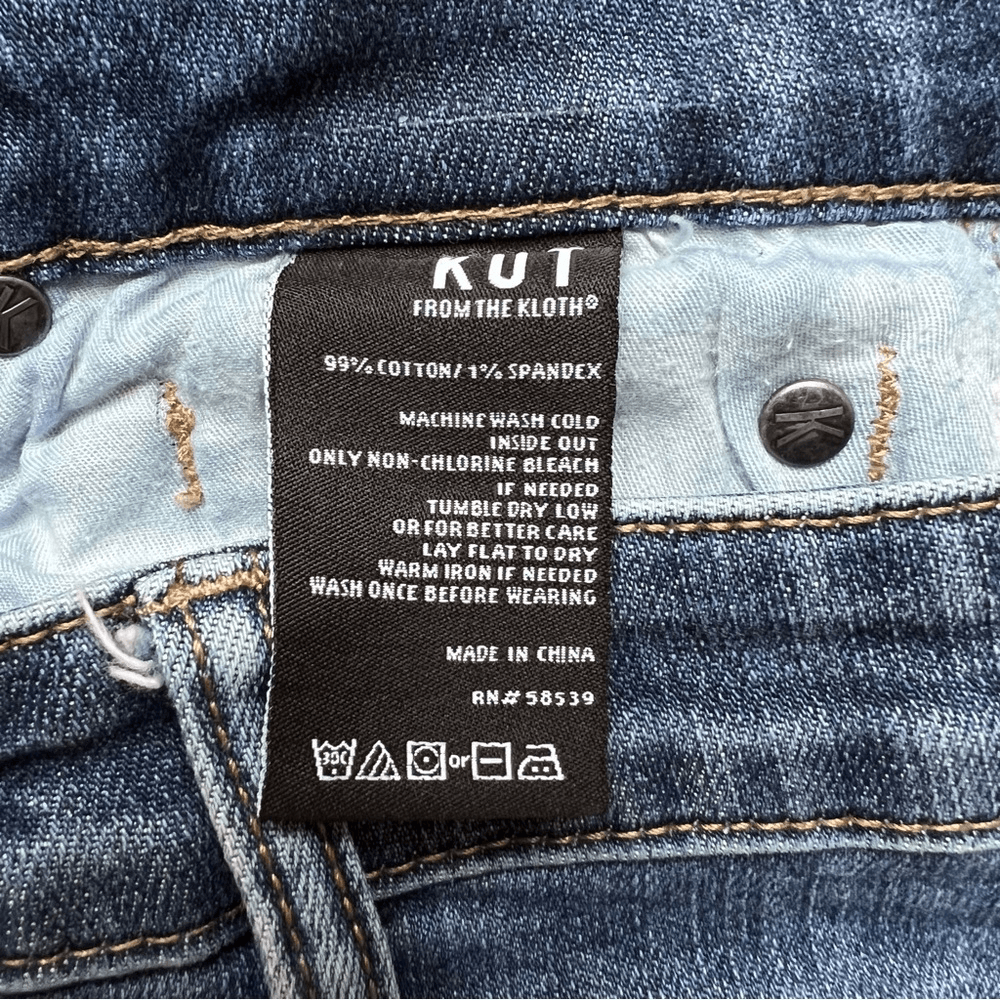 Kut From The Cloth Distressed Jeans Medium Wash Size 6