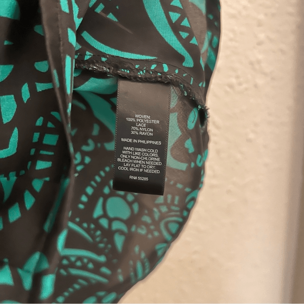 EXPRESS Printed Lace Sleeves Blouse Top Size Small