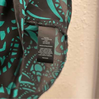 EXPRESS Printed Lace Sleeves Blouse Top Size Small