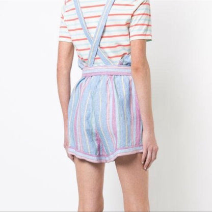 Frame Linen Striped Romper NEW Size Small