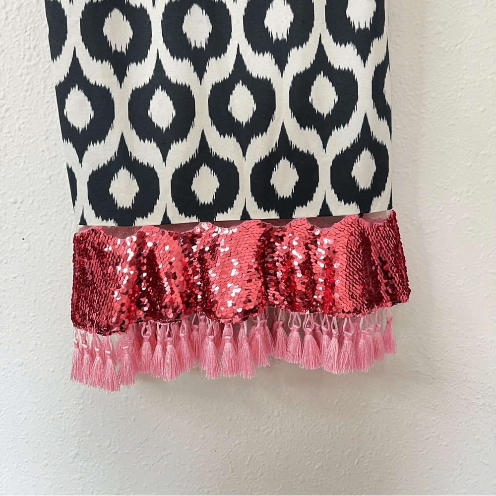 Sachin + Babi Ayran Midi Sequin Tassel Cocktail Dress NEW Size 4 (FLAWED)