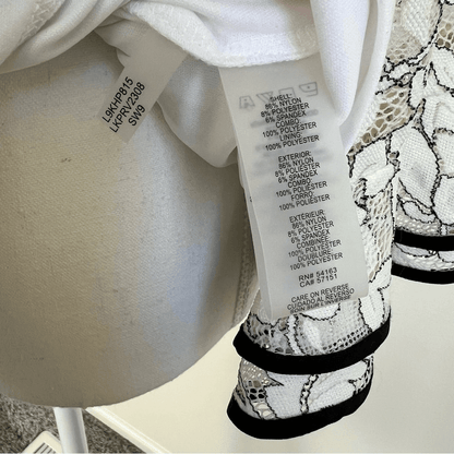 KARL LAGERFELD Paris Floral Lace Overlay Blouse Bell Sleeve NEW Size Medium