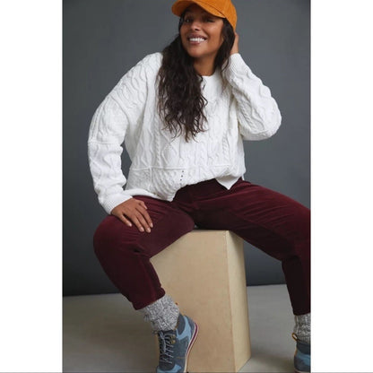 Anthropologie Pilcro Jasmine Cable-Knit Tunic Sweater NEW Size XSmall