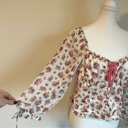 For Love & Lemons Etienne Floral Top Size Large