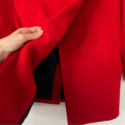 NICHOLAS Red Wool Cashmere Coat Size 6
