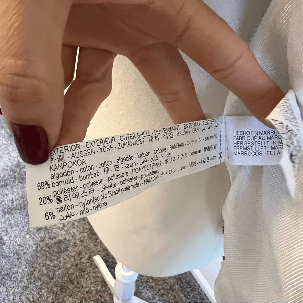 ZARA Textured Tweed Blazer Size Small White, Red, Blue Collarless Open Front