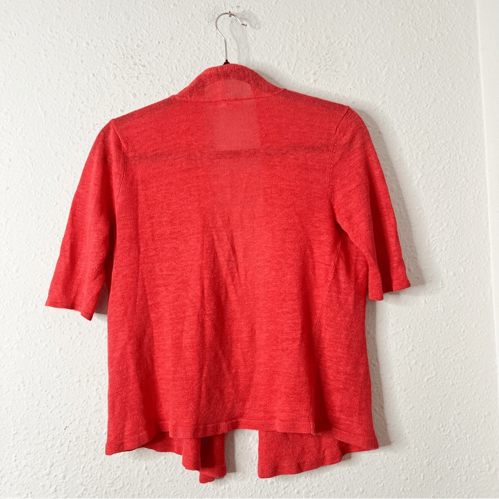 Eileen Fisher Linen Cardigan Open Front Lightweight Size PP (2P-4P)