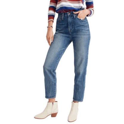 Madewell High Rise The Mom Jean NEW Size 34 Medium Wash
