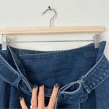 Ralph Lauren Denim Wrap Mini Skirt Size 10 Vintage Y2K 100% Cotton