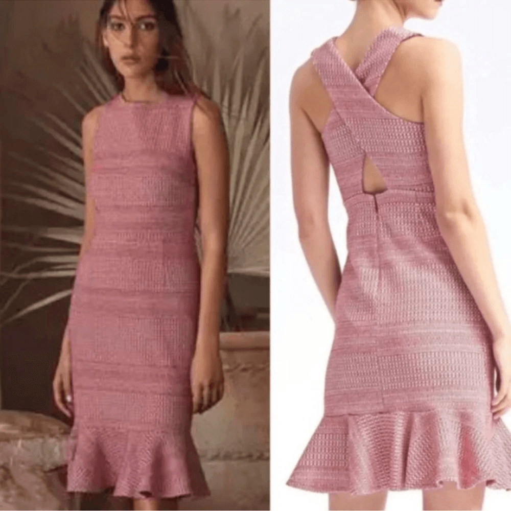 Banana Republic Jacquard Knit Mini Dress NEW Cross Back Size 6