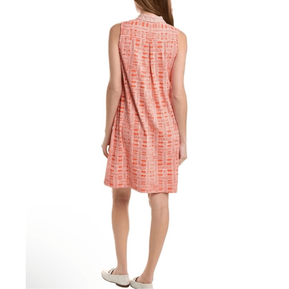 J. McLaughlin Joanna Catalina Cloth Shift Mini Dress Orange Coral Size Small