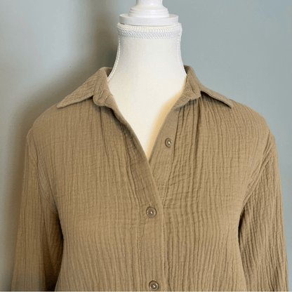 Aritzia Wilfred Free Sail Gauze Button Down Shirt Size 2XS