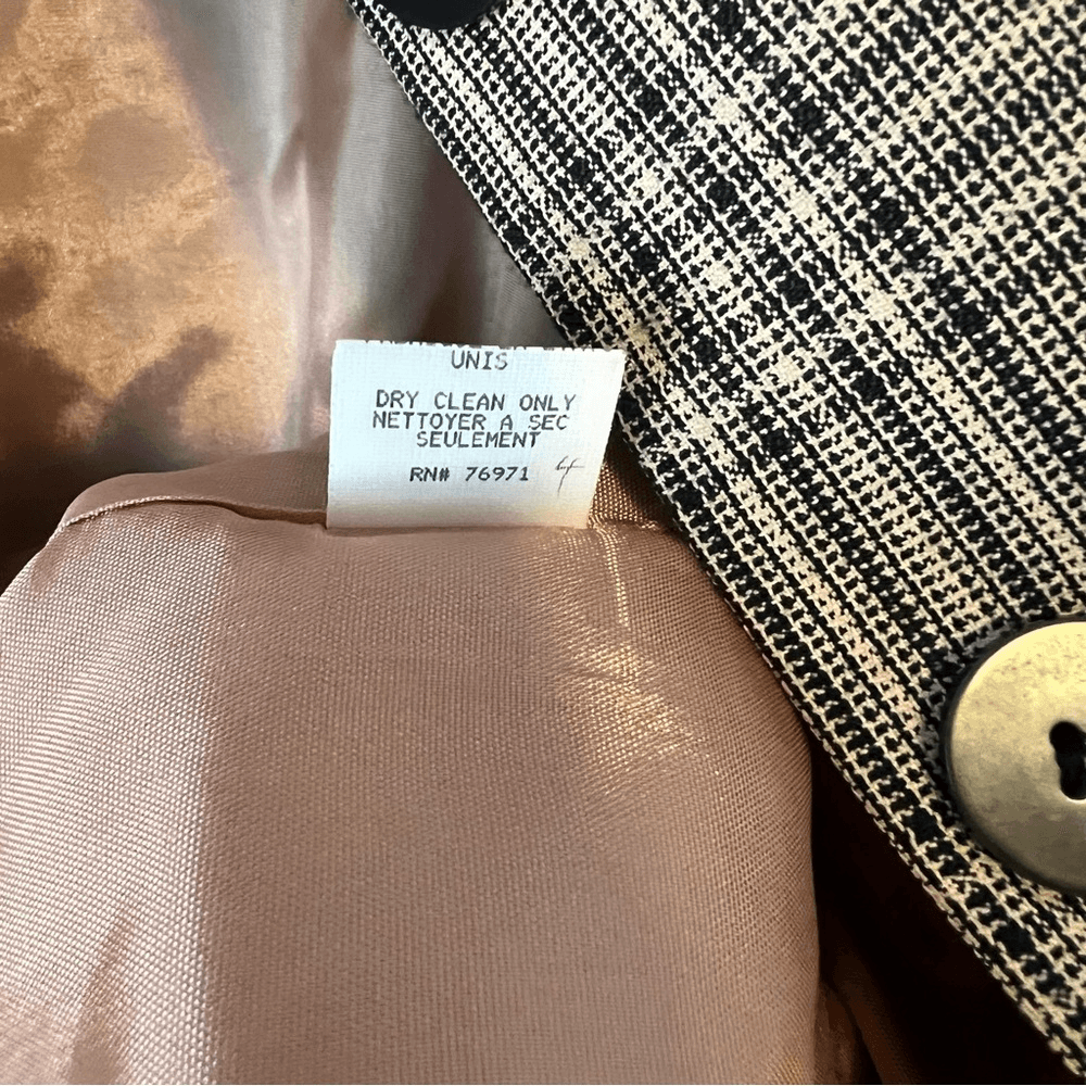 Vintage Talbots Plaid Collarless Blazer Size 4 Academia Career Office