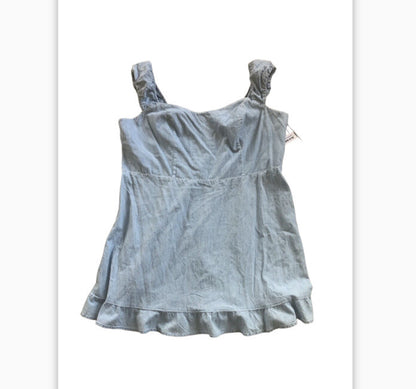 Old Navy Womens Fit & Flare Puff-Sleeve Smocked Jean Mini Dress NEW Plus Size 3X