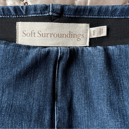 Soft Surroundings Pull On High Rise Skinny Denim Jeans Size XS Petites