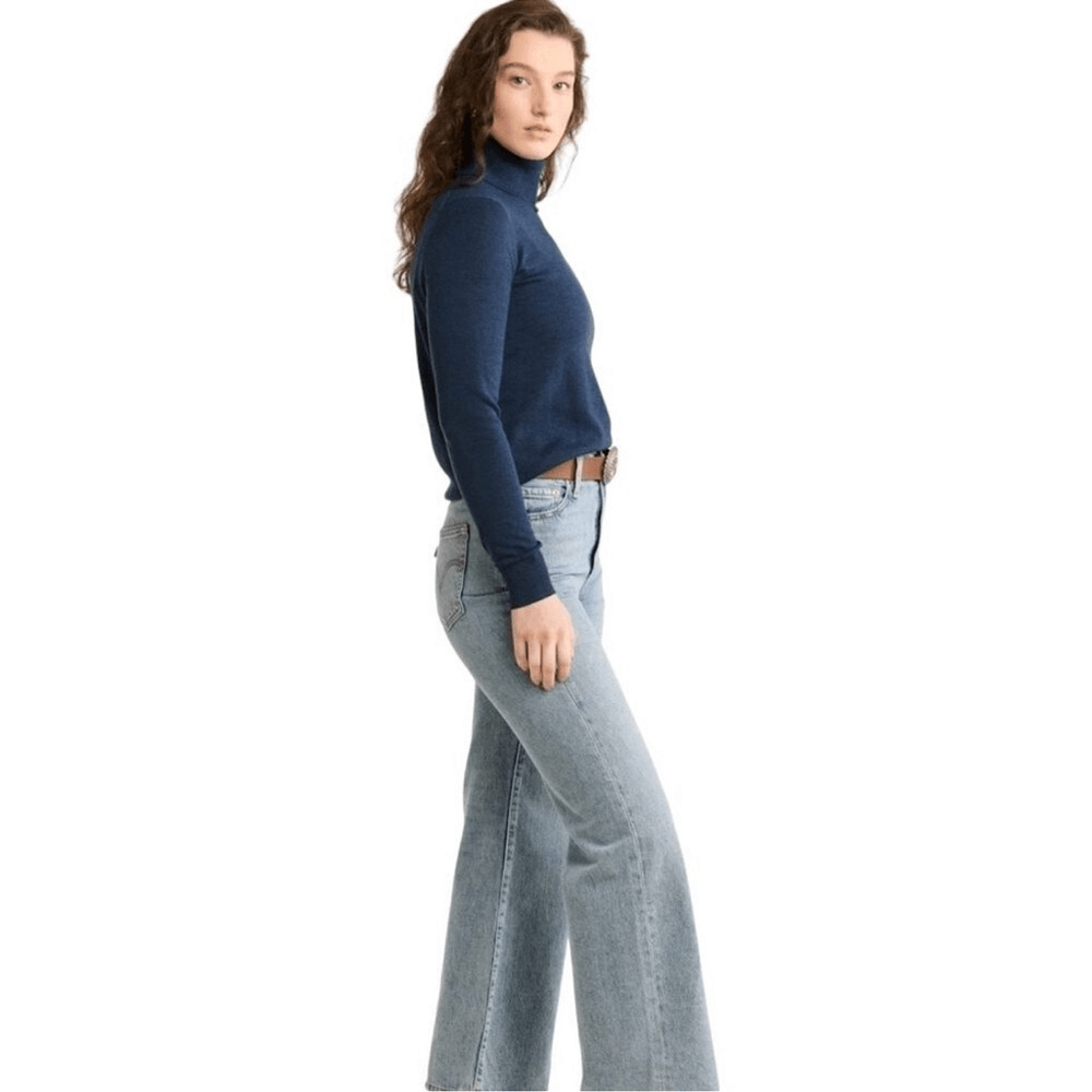 Pendleton Silk Navy Blue Turtleneck Sweater Size XL