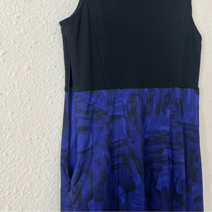 Theory Sleeveless Sheath Dress Size 8 Yeneth Brushstroke