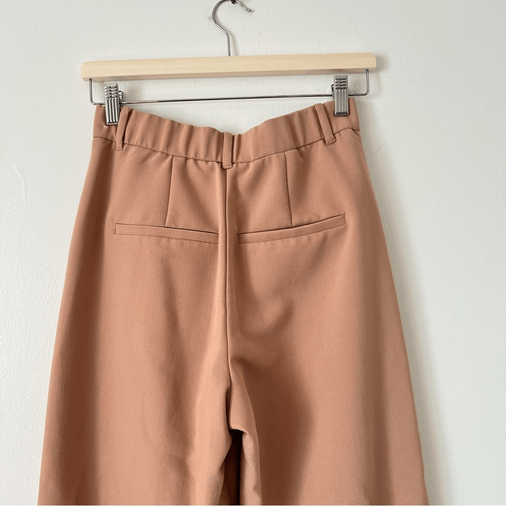 Abercrombie & Fitch Sloan Trousers Wide Leg Pants in Tan Size 27/4S