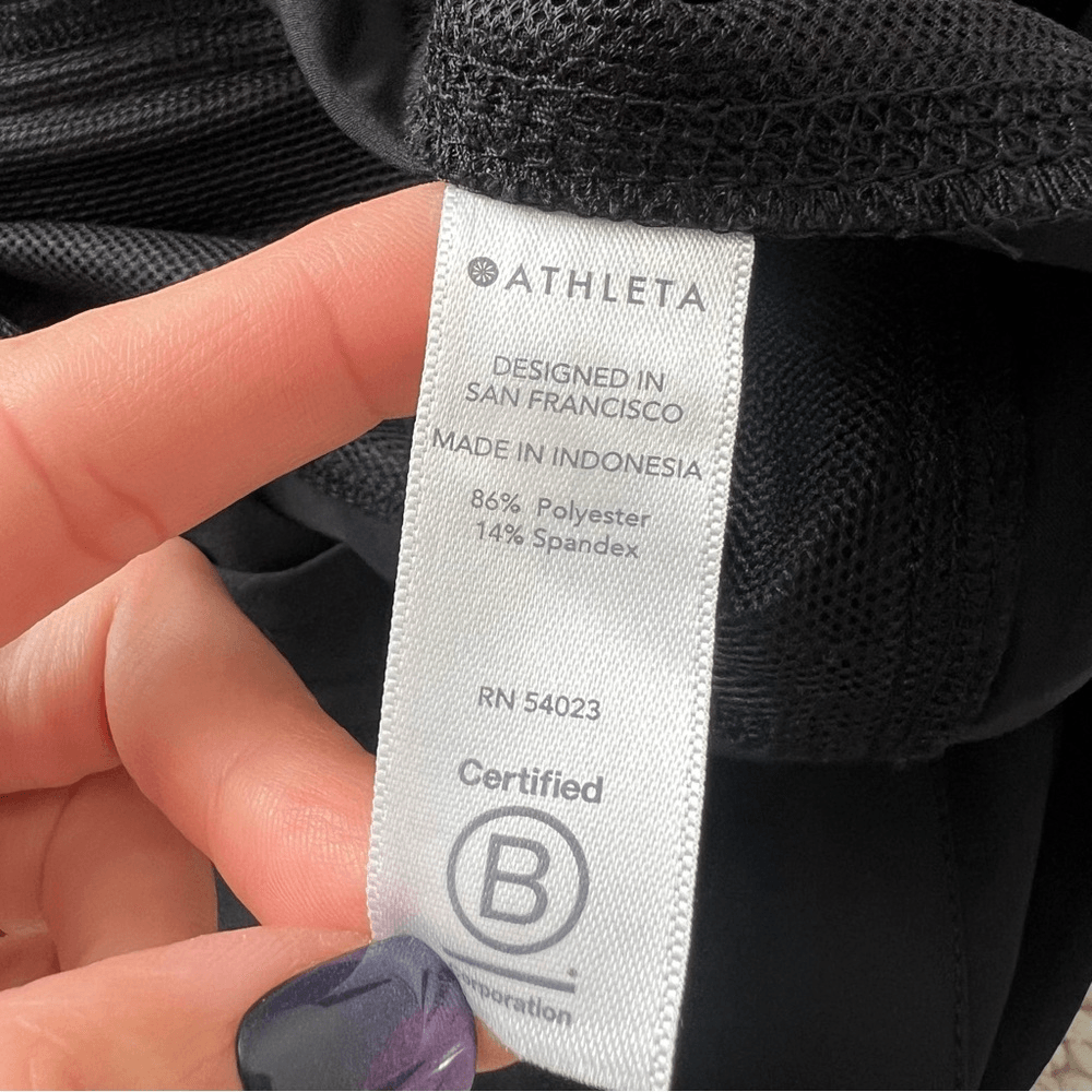 Athleta Rincon Black Athletic Bermuda Shorts NEW Size 6