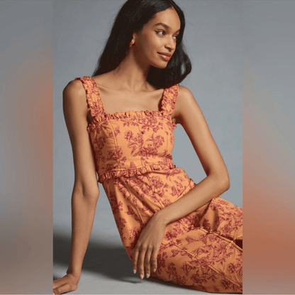 Anthropologie The Linden Slim Square-Neck Dress NEW Plus Size 3X