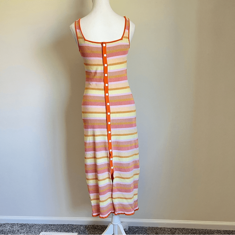 REVOLVE SOLID & STRIPED Kimberly Striped Tank Beach Dress Sorbet Small
