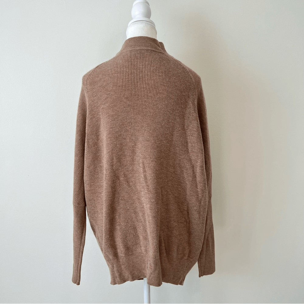 All Saints Ridley Wool Cashmere Blend Sweater in Tan Size Medium