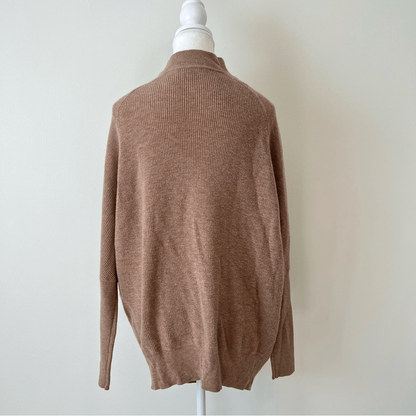 All Saints Ridley Wool Cashmere Blend Sweater in Tan Size Medium