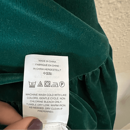 J. Crew Velvet Ruffle Hem Sleeveless Mini Dress in Emerald Green NEW Size 14