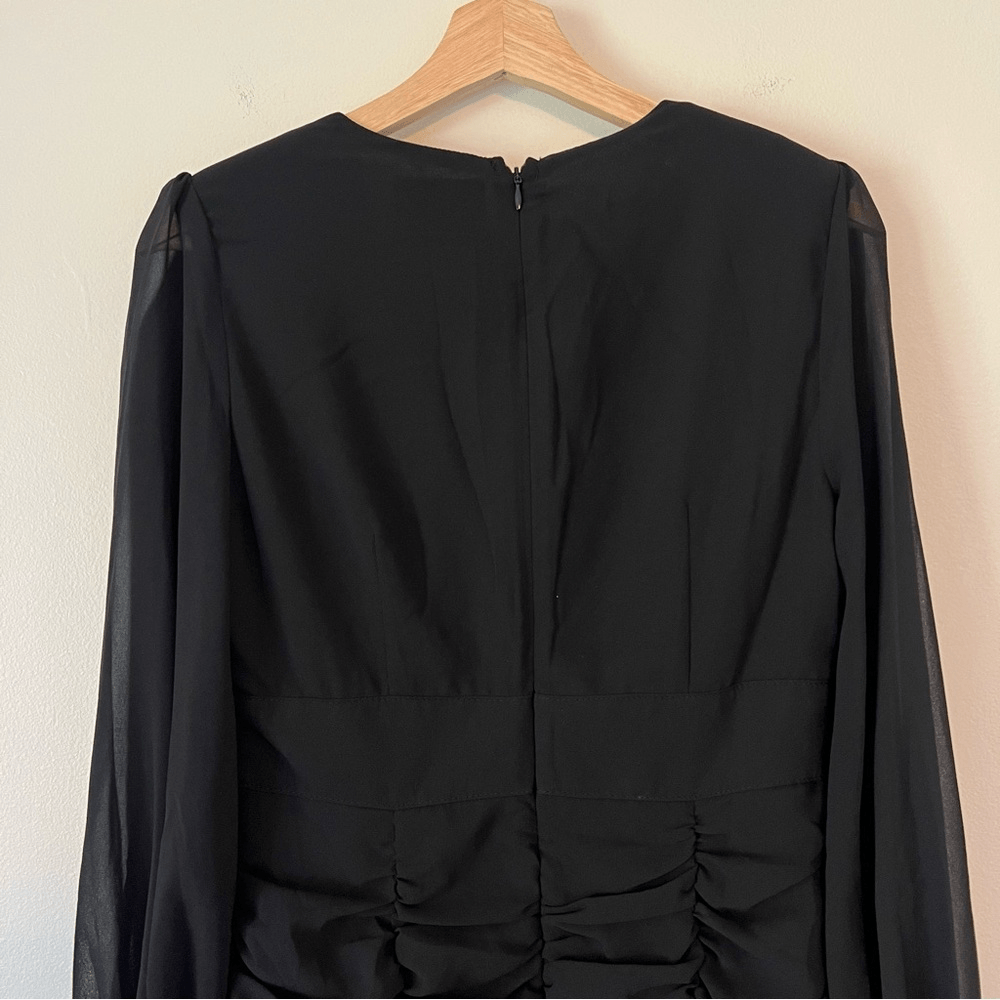 Runaway the Label Black Puff Long Sleeve Mini Dress Size 8