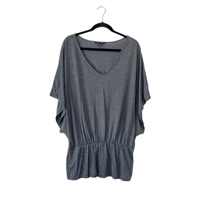 Banana Republic V-neck Short Sleeve Gray Top Size XL