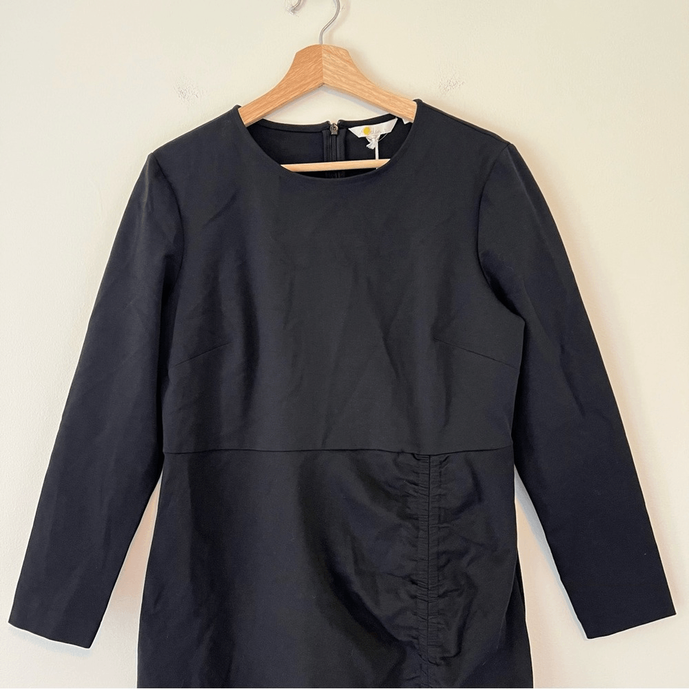 Boden Black Column Midi Dress NEW Size 12 Petite Long Sleeve