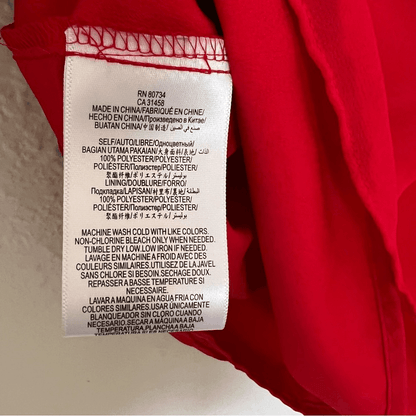 BCBGeneration Red Ruffle Shift Dress NEW Size XS