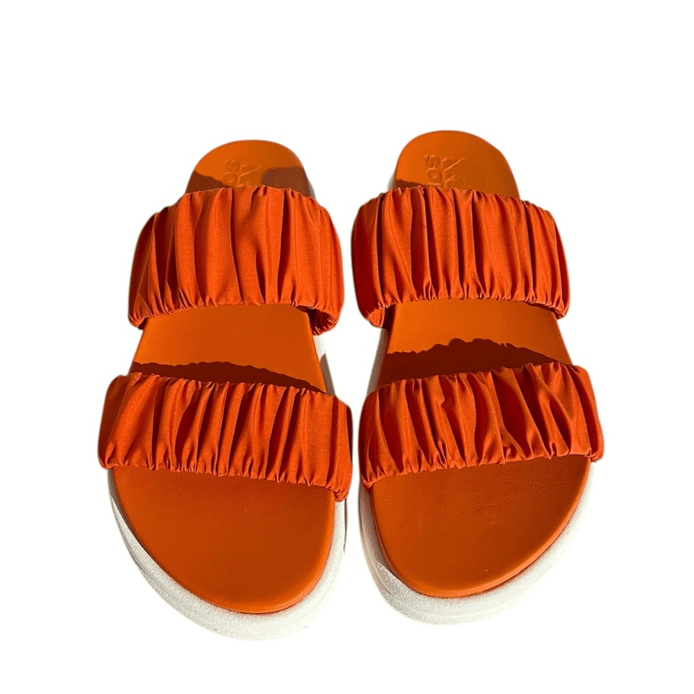 Sorel Roaming Two Strap Slide Sandals Size 8,5 Orange