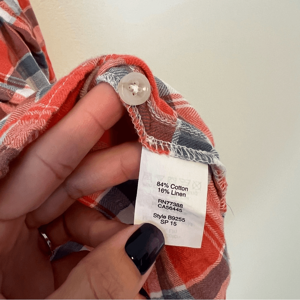 Madewell Ex-Boyfriend Plaid Flannel Button Down Shirt Size Small Long Sleeve