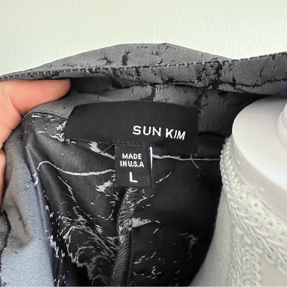 Sun Kim Gray Lightweight Asymmetrical Jacket Size Large