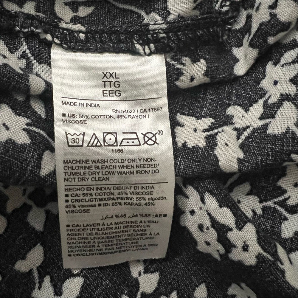 Old Navy Tie-Shoulder Floral-Print Split-Front Midi Swing Dress NEW Size XXL