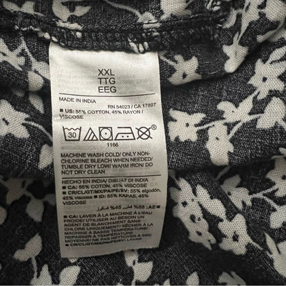 Old Navy Tie-Shoulder Floral-Print Split-Front Midi Swing Dress NEW Size XXL