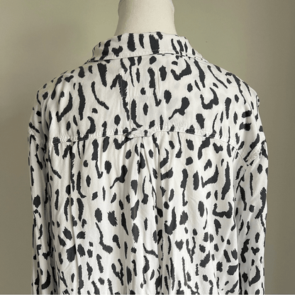 Rails Rocsi Shirt Ivory Cheetah REVOLVE Button Down Size XL Long Sleeve