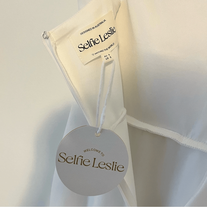 Selfie Leslie White Bodycon Midi Dress NEW Size Small