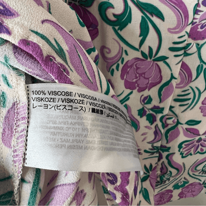 MANGO Flowy Floral Short Sleeve Blouse NEW Size 18