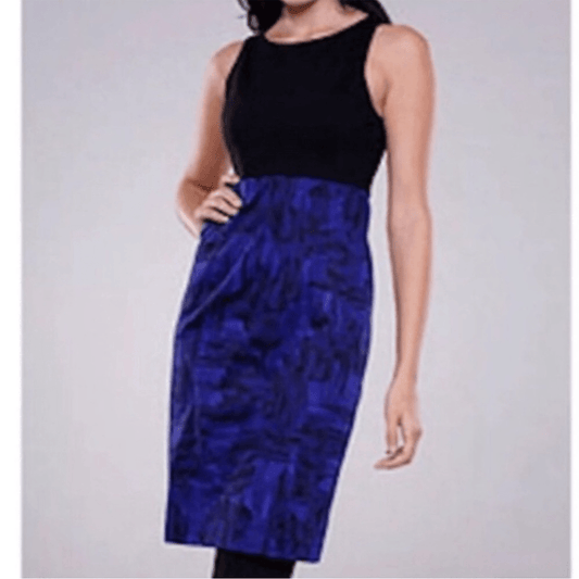 Theory Sleeveless Sheath Dress Size 8 Yeneth Brushstroke