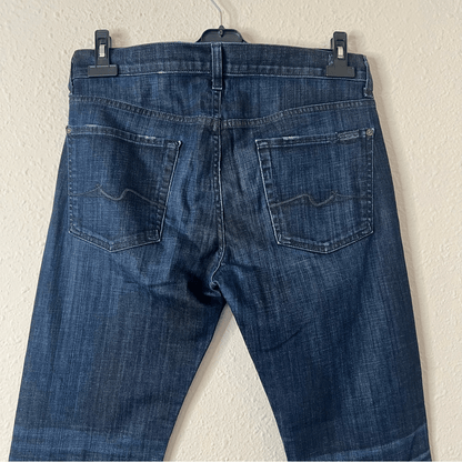 7 For All Mankind The Standard Straight Dark Wash Jeans Size 33