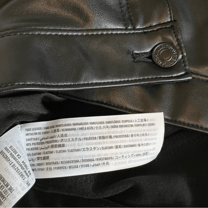 Abercrombie & Fitch 90s Straight Ultra High Rise Vegan Leather Pants Black 31/12