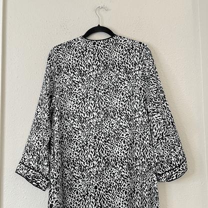 Oscar De La Renta Pink Label Nightgown Animal Print Sleep Dress Size Medium