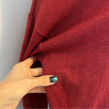 Eileen Fisher 100% Merino Wool Mock Tunic Sweater Mock Neck Size Small Oversized