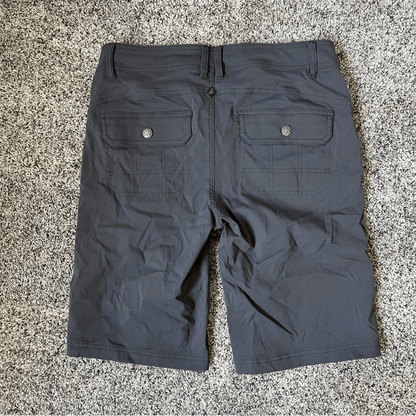 Prana Mid Rise Relaxed 11” Shorts NEW Size 8 Gray Stretchy