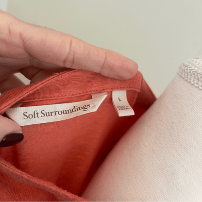 Soft Surroundings Embroidered Parisian Poet Top Size Large